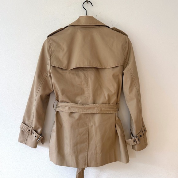 Coach 'The Trench' Beige Double Breasted Logo Trench Coat $275 Women's XS - Picture 5 of 5